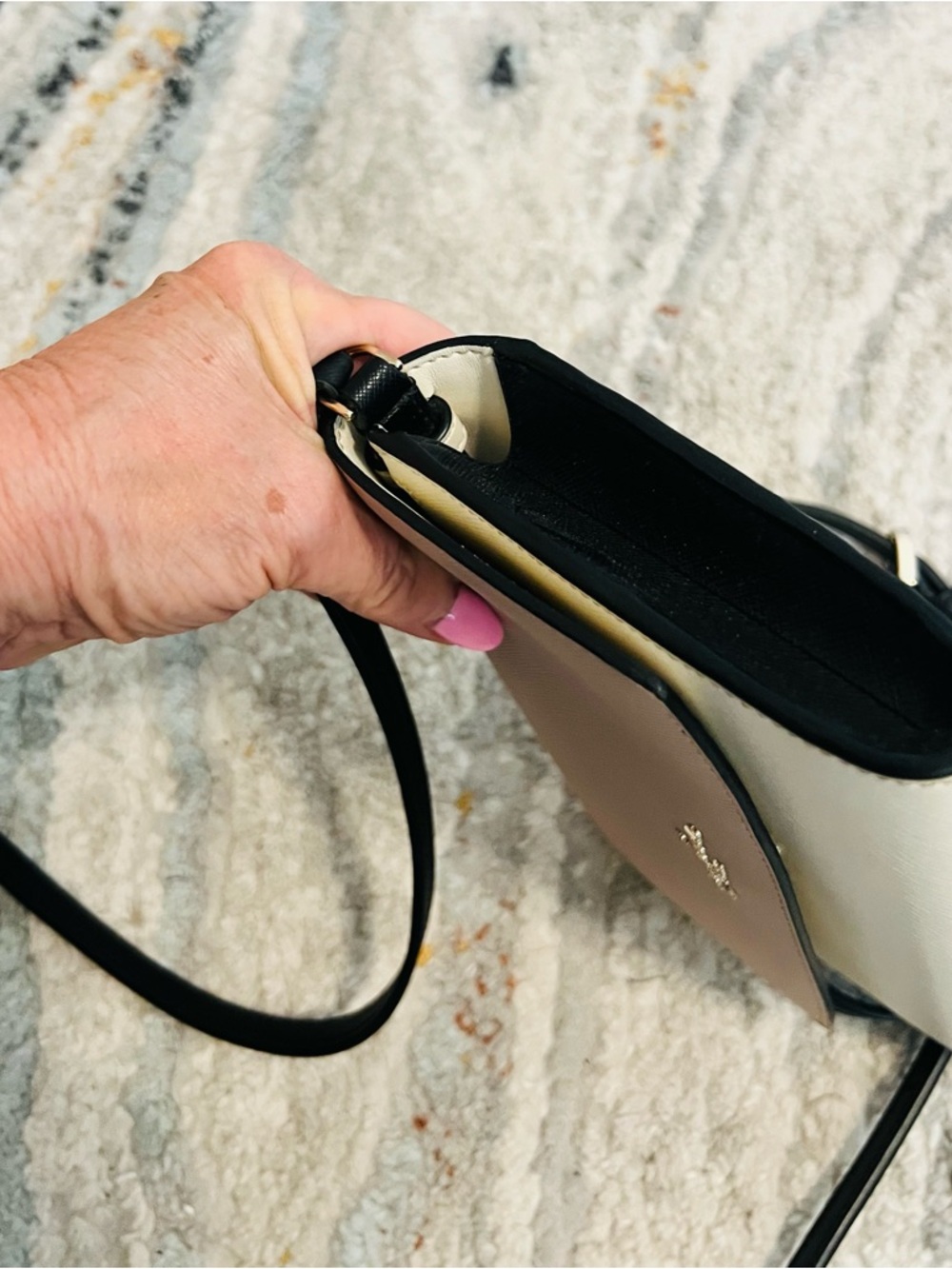 kate spade Beige, Cream & Black Colorblock Crossbody Bag - Picture 4 of 11